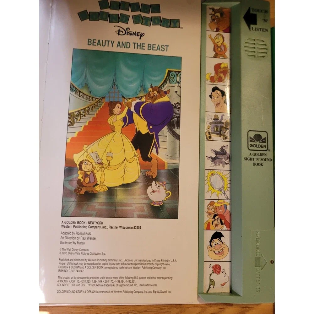 Vintage Golden Sound Story Disney Beauty & The Beast Bambi Aladdin Tested Works
